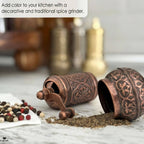 Hakan - Copper Black Pepper Grinder, Refillable Spice Mill, 4.3 in - Copper