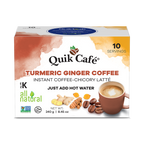 Quik Tea - Quik Café Tumeric Ginger Coffee Latte - 10 Count