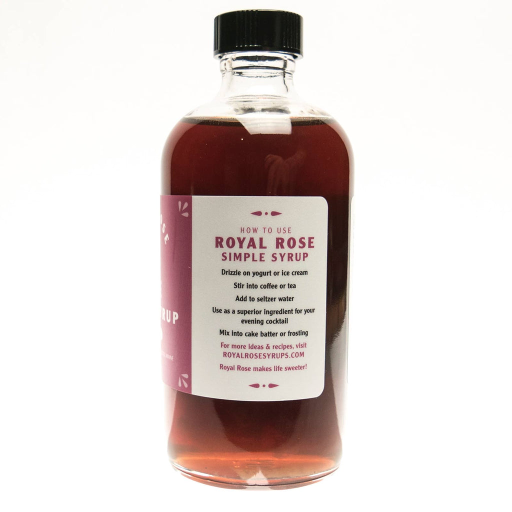 Royal Rose Syrups - Rose Organic Simple Syrup - 8 oz