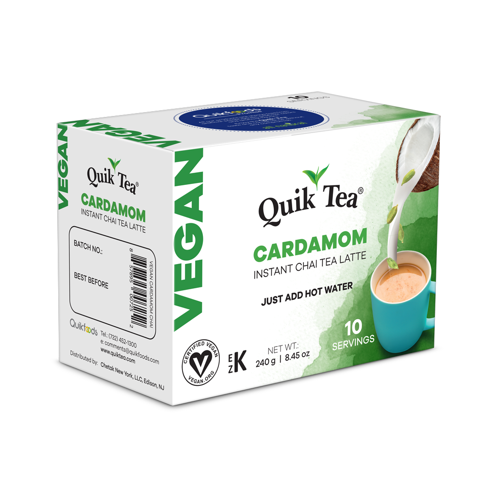 Quik Tea - Vegan Cardamom Chai Tea Latte - 10 Count