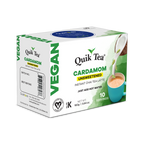 Quik Tea - Vegan Unsweetened Cardamom Chai Tea Latte - 10 Count