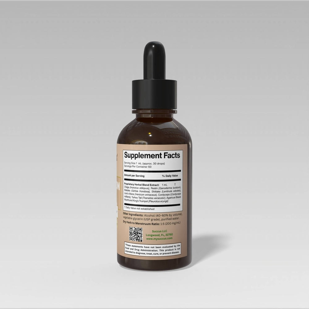 Succus - 9-Blend Mushroom Herbal Extract —  Daily Wellness Blend - Alcohol Free / 1 fl oz