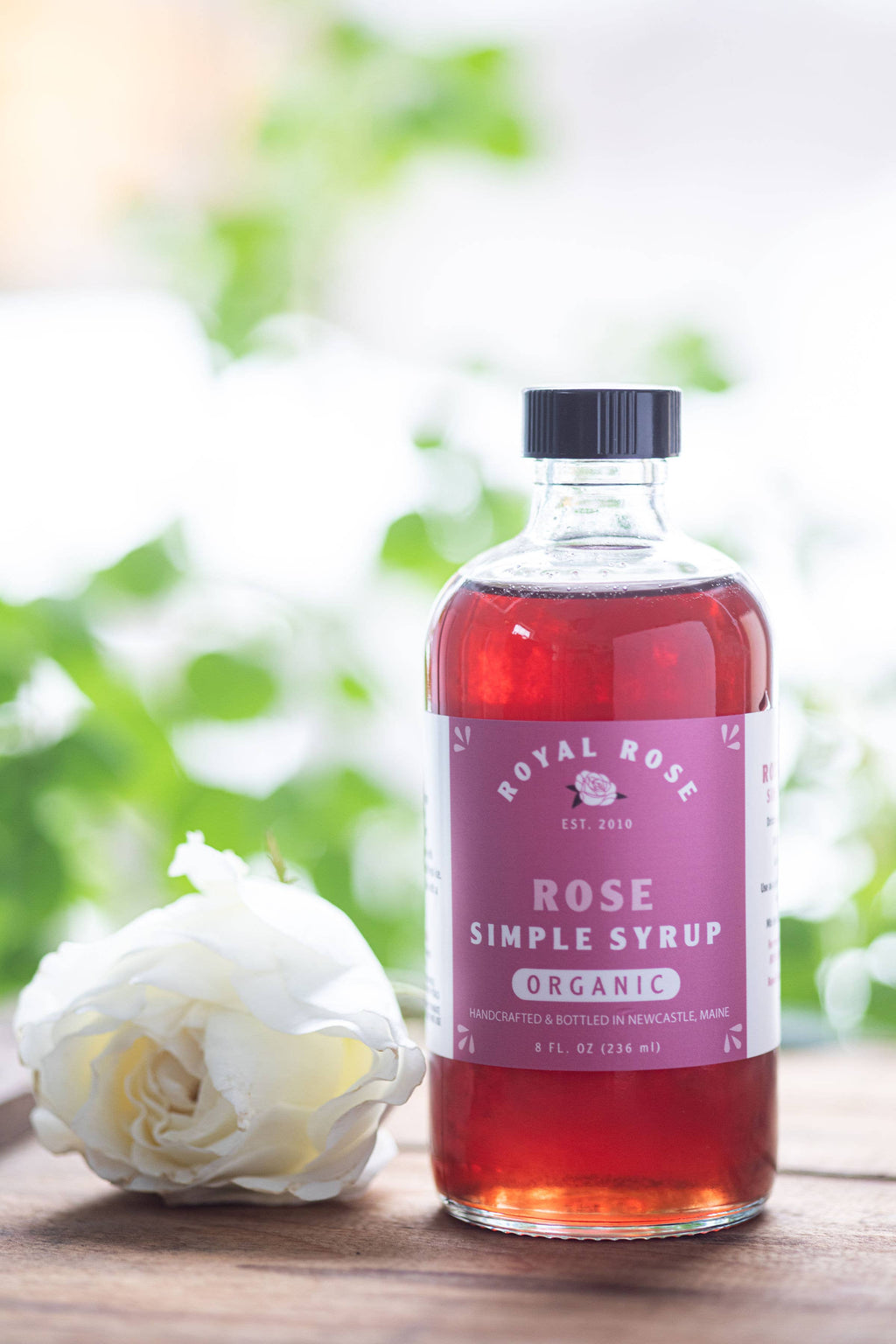 Royal Rose Syrups - Rose Organic Simple Syrup - 8 oz