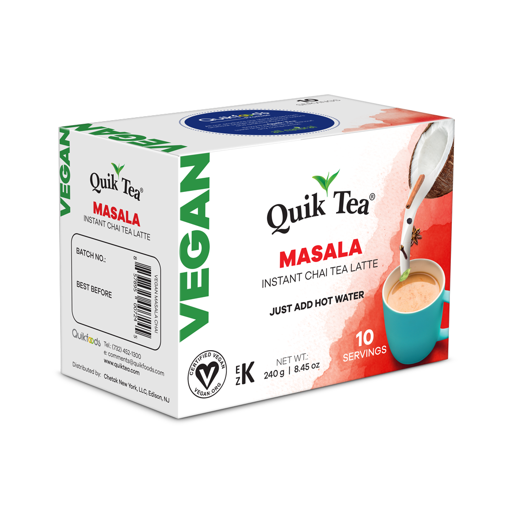 Quik Tea - Vegan Masala Chai Tea Latte - 10 Count