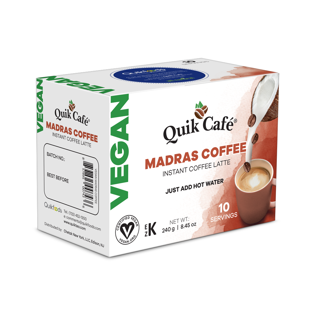 Quik Tea - Vegan Madras Coffee - 10 Count