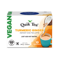 Quik Tea - Vegan Turmeric Ginger Chai Tea Latte - 10 Count