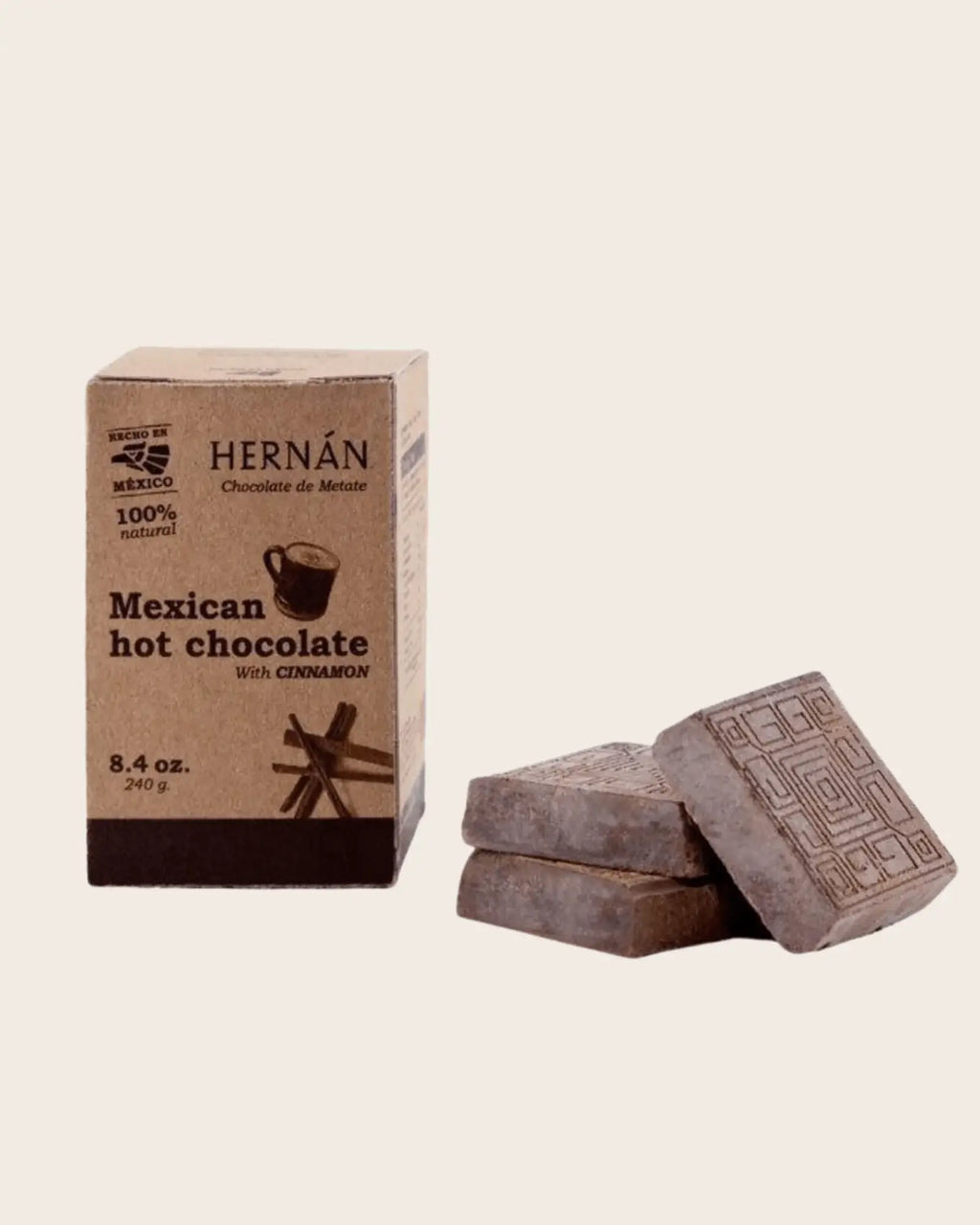  HERNÁN - Cinnamon Mexican Hot Chocolate Square "Tablillas" - 240g