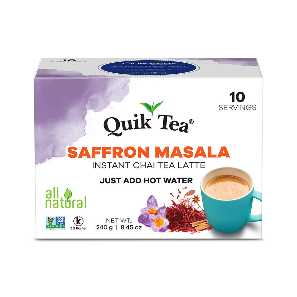 Quik Tea - Saffron Masala Chai Tea Latte - 10 Count