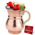 Hakan - Handmade Hammered Copper Ayran Mug, 1 piece, 8.4 oz