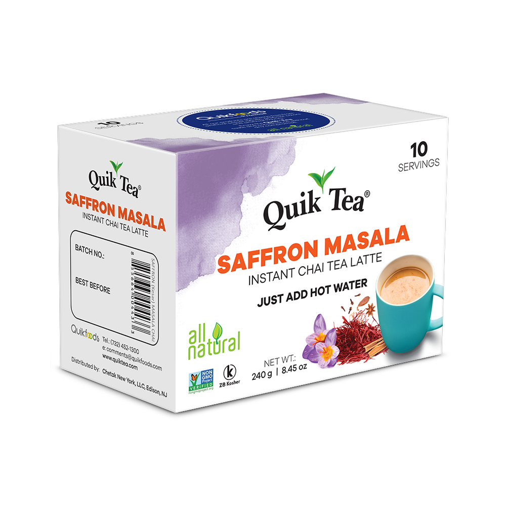 Quik Tea - Saffron Masala Chai Tea Latte - 10 Count