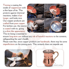 Hakan - Handmade Hammered Copper Ayran Mug, 1 piece, 8.4 oz