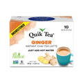 Quik Tea - Unsweetened Ginger Chai Tea Latte – 10 Count
