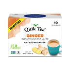 Quik Tea - Unsweetened Ginger Chai Tea Latte – 10 Count