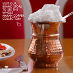 Hakan - Handmade Hammered Copper Ayran Mug, 1 piece, 8.4 oz