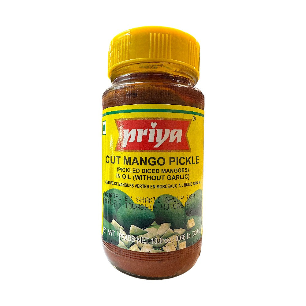 PRIYA CUT MANGO PICKLE (DICED MANGOES) IN OIL WITHOUT GARLIC