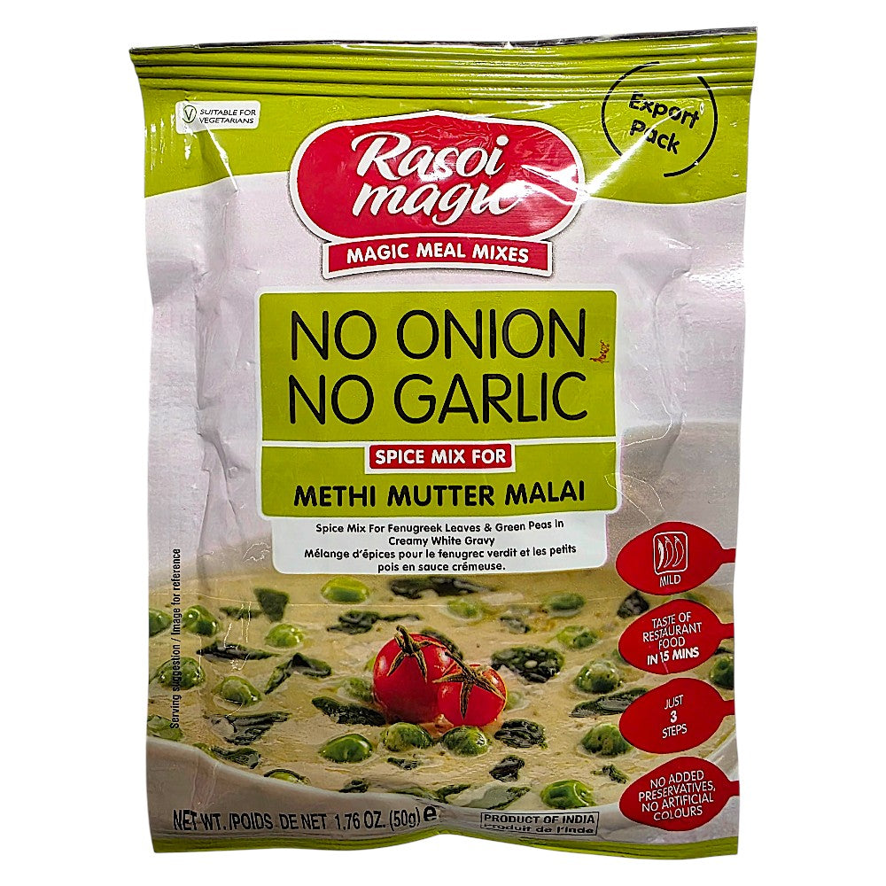 RASOI MAGIC NO ONION NO GARLIC METHI MUTTER MALAI