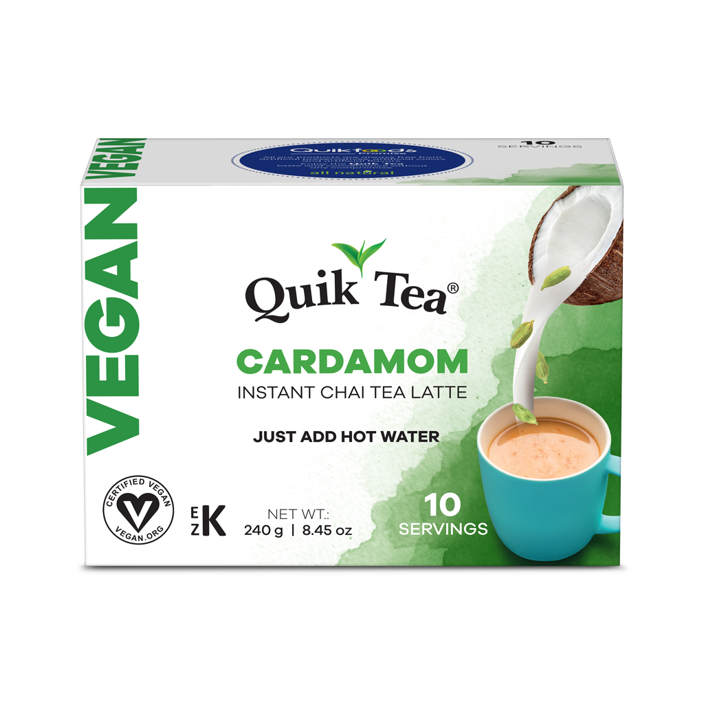 Quik Tea - Vegan Cardamom Chai Tea Latte - 10 Count