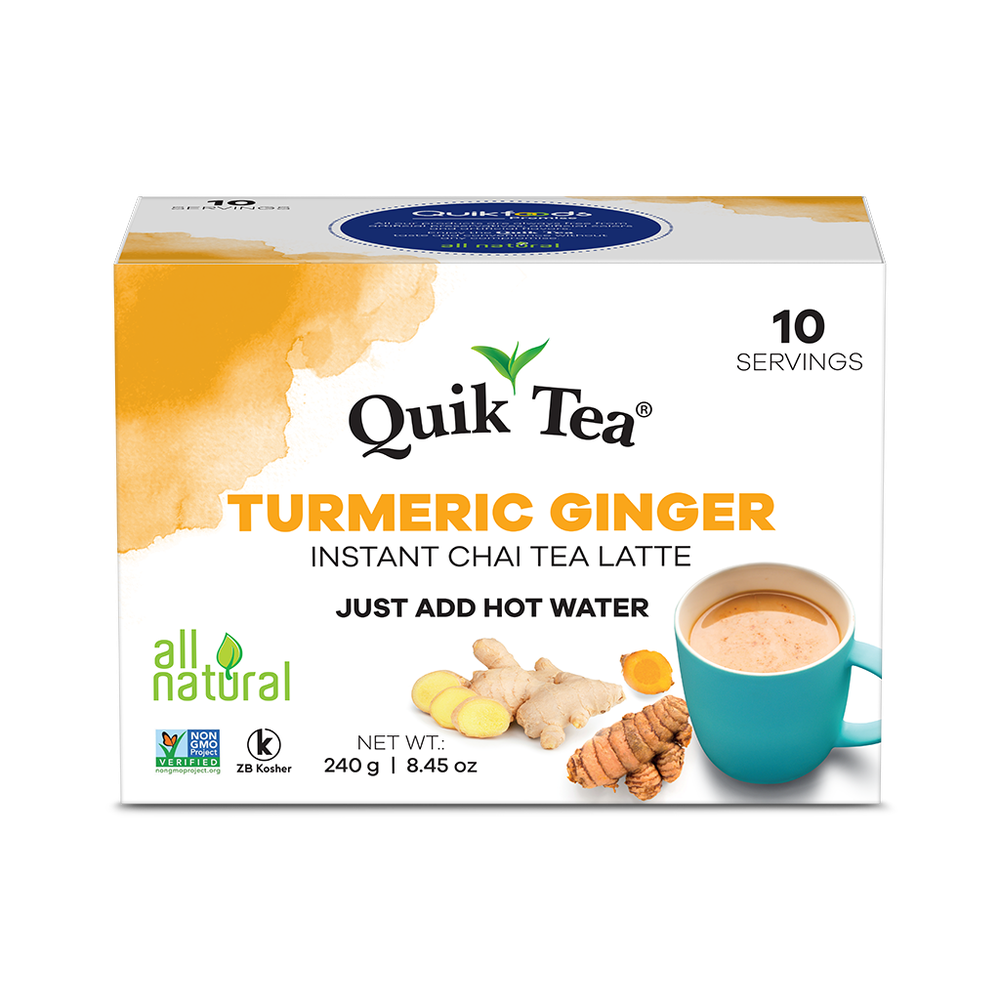 Quik Tea - Turmeric Ginger Chai Tea Latte - 10 Count