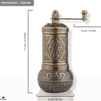 Hakan - Copper Black Pepper Grinder, Refillable Spice Mill, 4.3 in - Copper