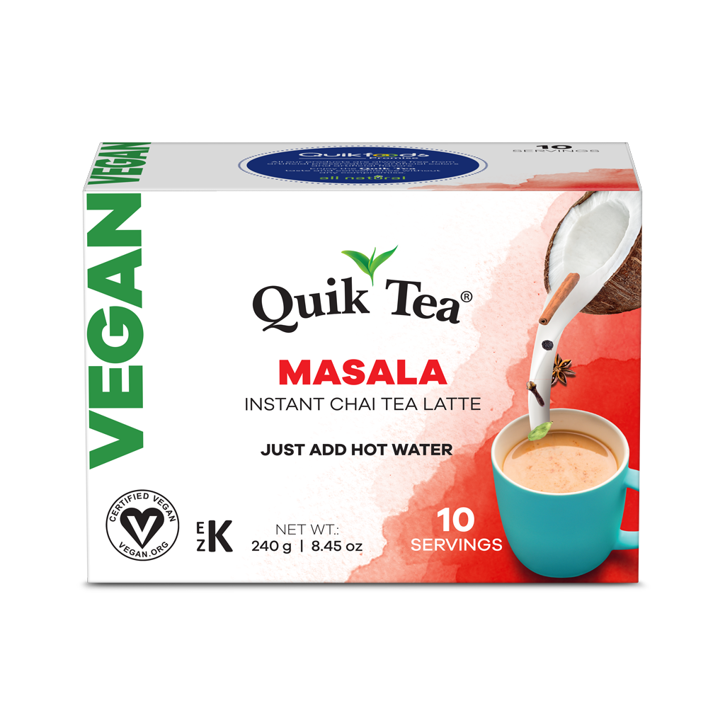 Quik Tea - Vegan Masala Chai Tea Latte - 10 Count