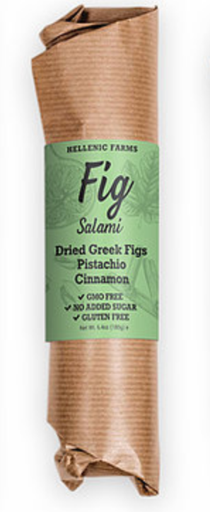 Hellenic Farms Vegan Fig Salami - Pistachio & Cinnamon 6.4oz