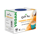 Quik Tea - Vegan Turmeric Ginger Chai Tea Latte - 10 Count