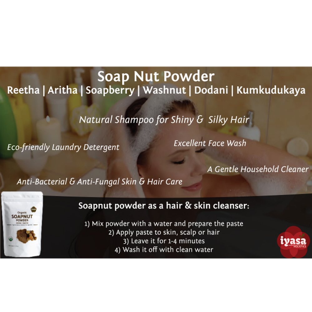 Iyasa Holistics - Organic Soapnut Powder - 8 oz