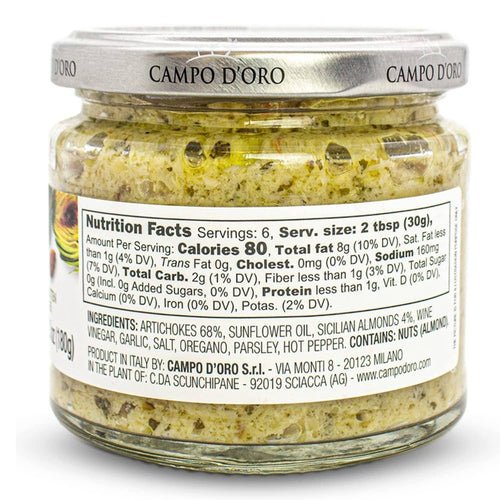Campo D'Oro, Artichoke And Sicilian Almond Paté, 6.35 oz - 1 Unit (6.35 oz)